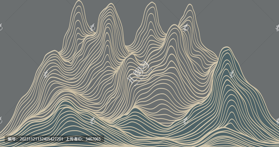 高清线条山