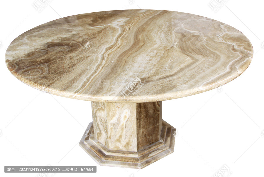 圆形餐桌餐台圆台石材家具