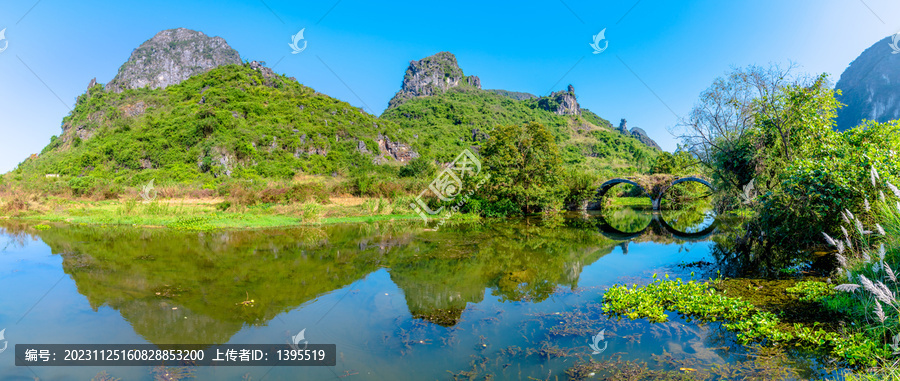 高清桂林山水古桥风光