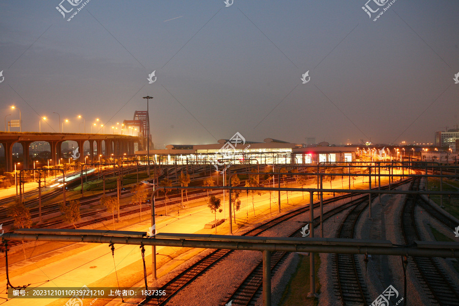 火车站车辆段夜景