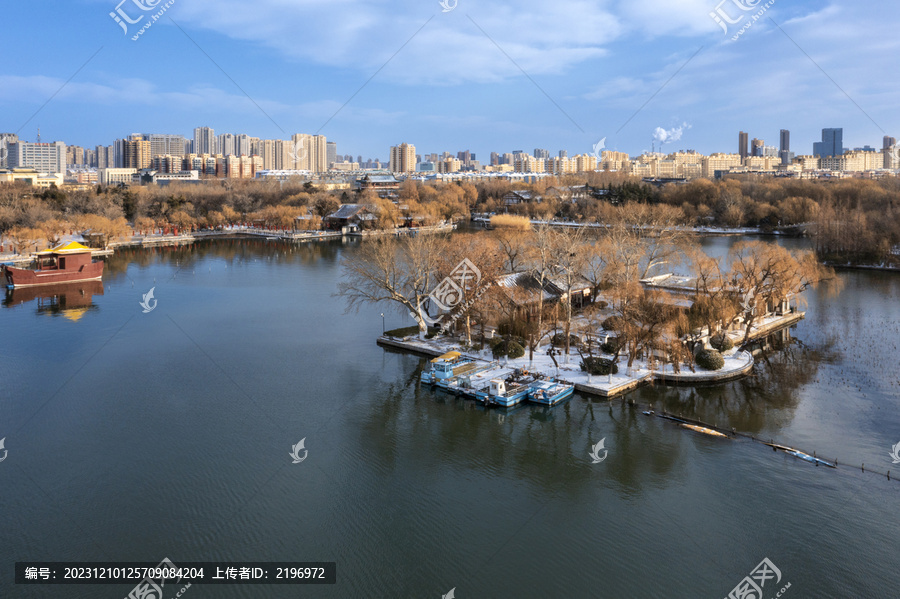 雪后大明湖美景