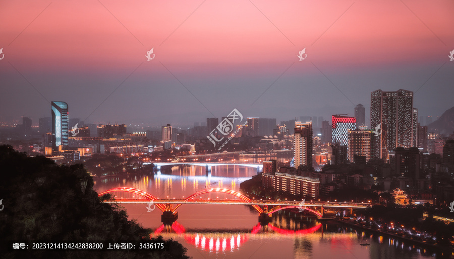 广西柳州城市夜景