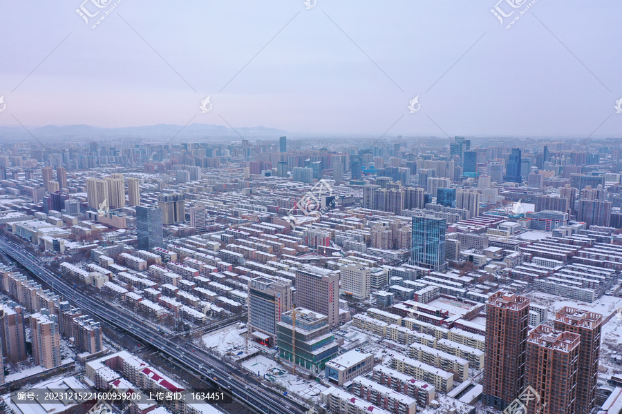 城市雪景