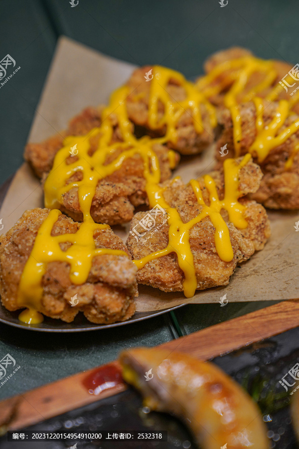 韩式炸鸡鸡米花盐酥鸡美食