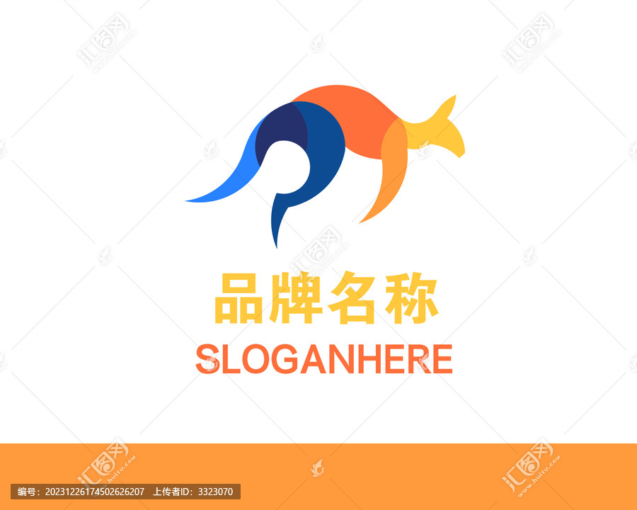 七彩袋鼠LOGO