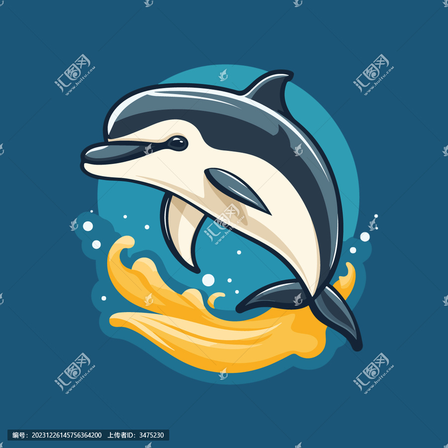 海豚卡通图标