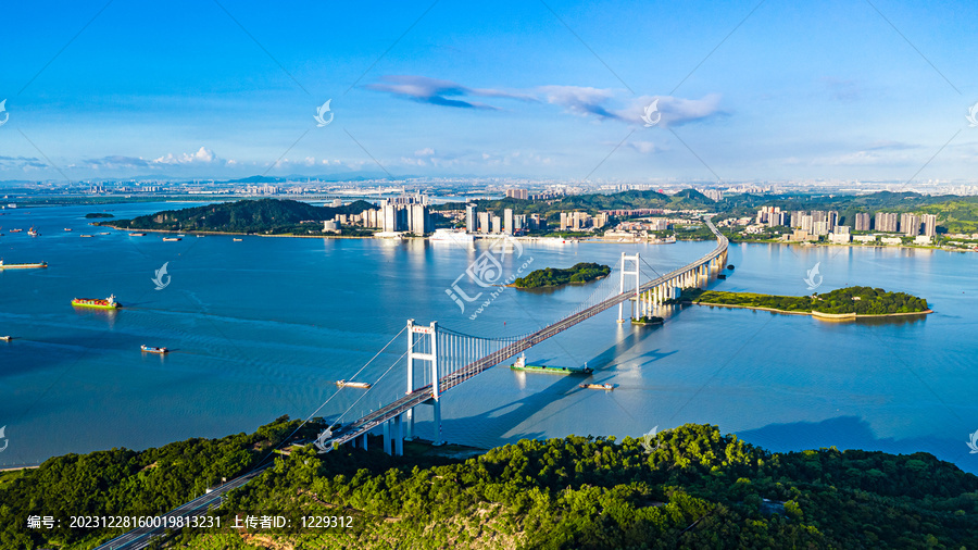 东莞虎门城市风光航拍全景