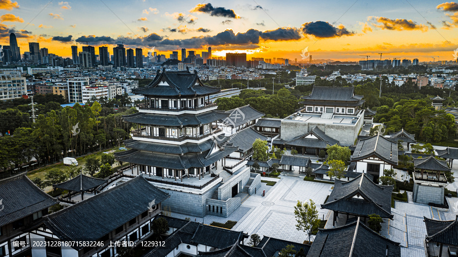 广东广州城市航拍全景