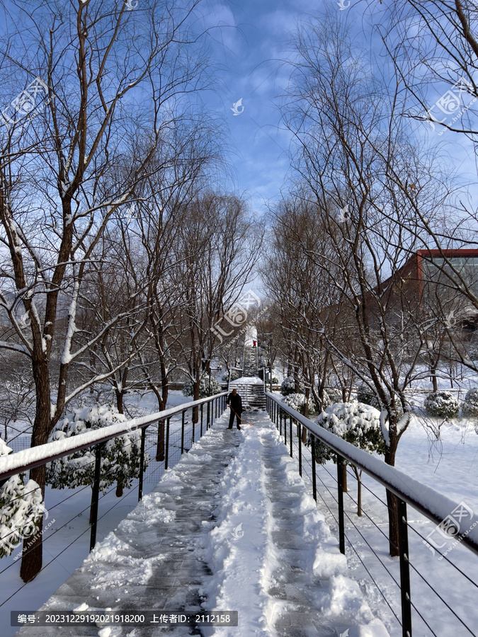 红旗渠景区雪景