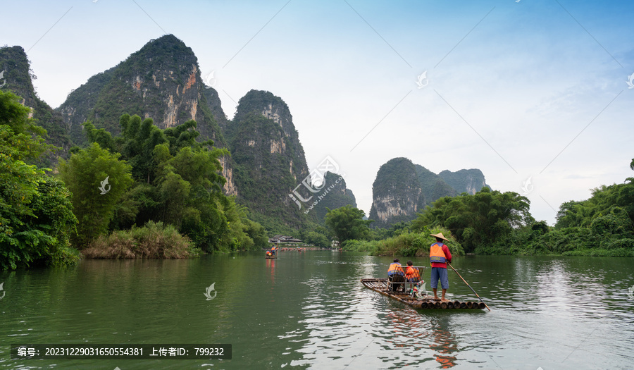 广西阳朔遇龙河自然风光