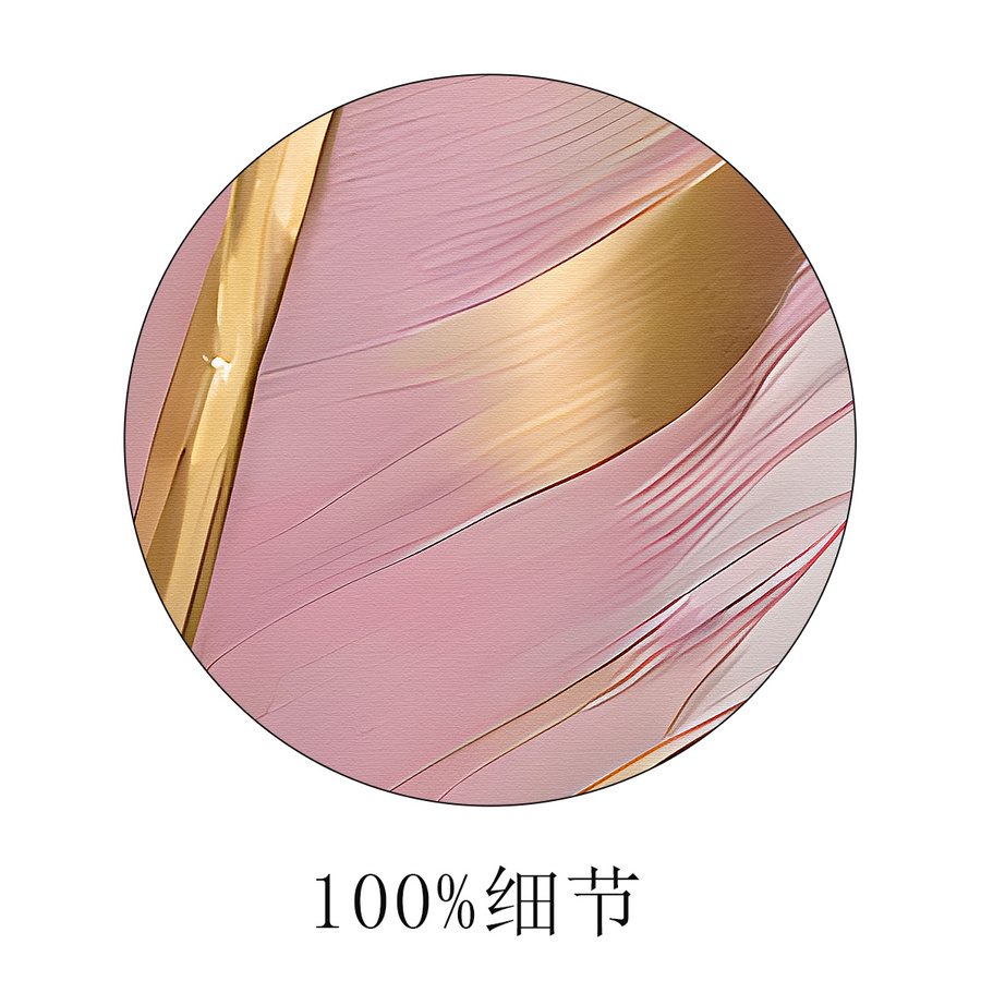 金粉色羽毛装饰画