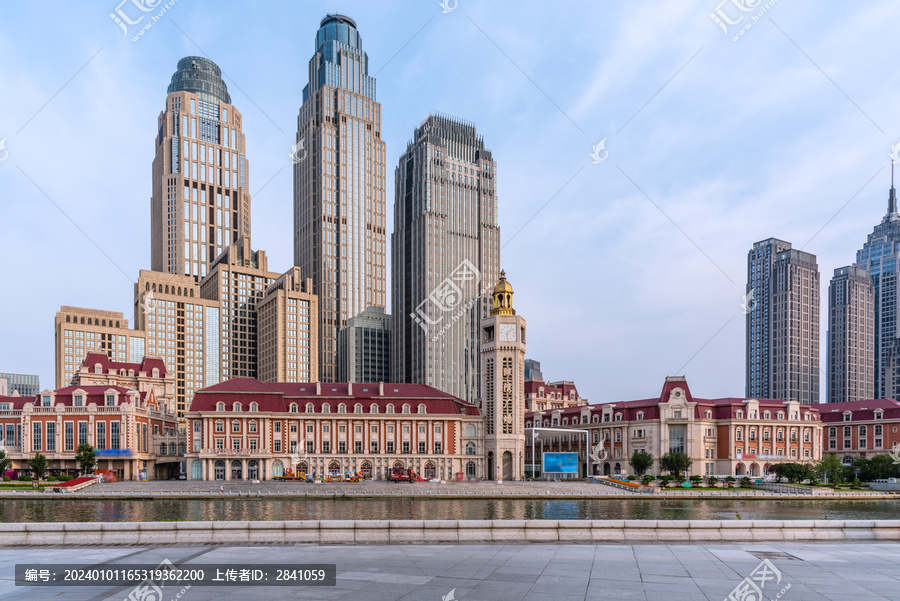 中国天津津湾广场城市建筑风景