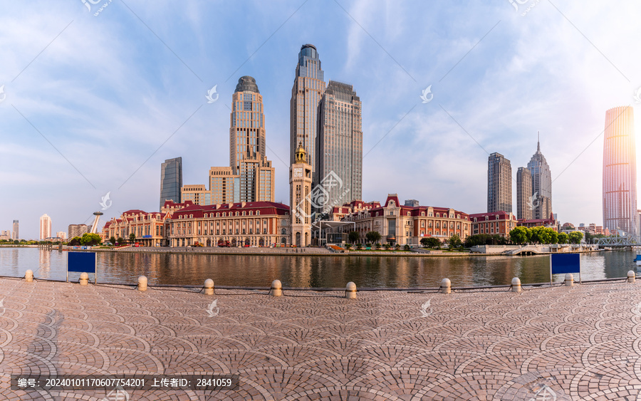 中国天津津湾广场城市建筑风景