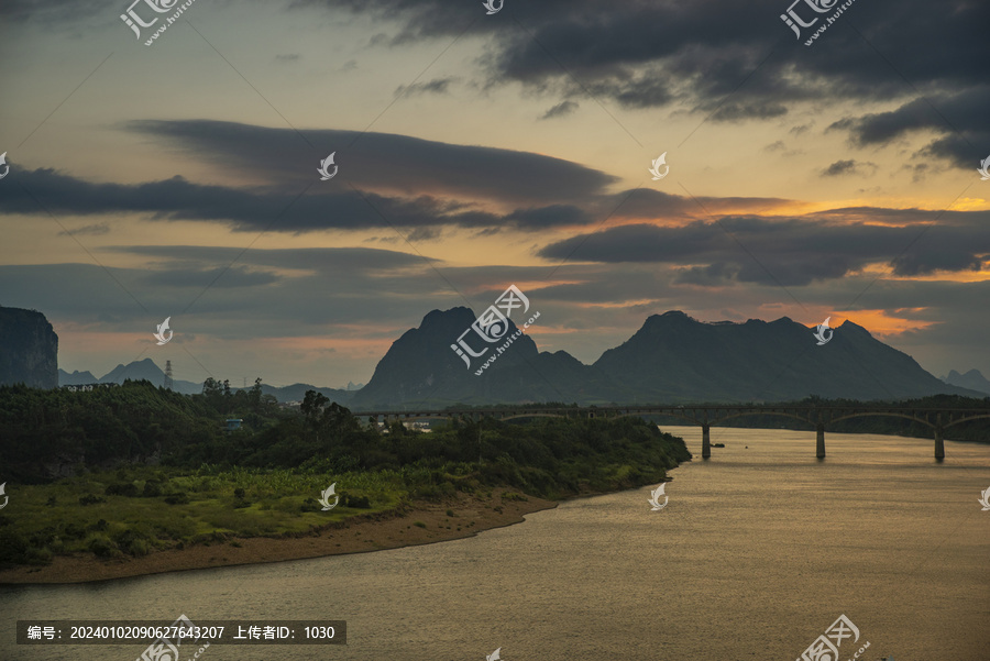 唯美夕阳风景傍晚野外自然风光