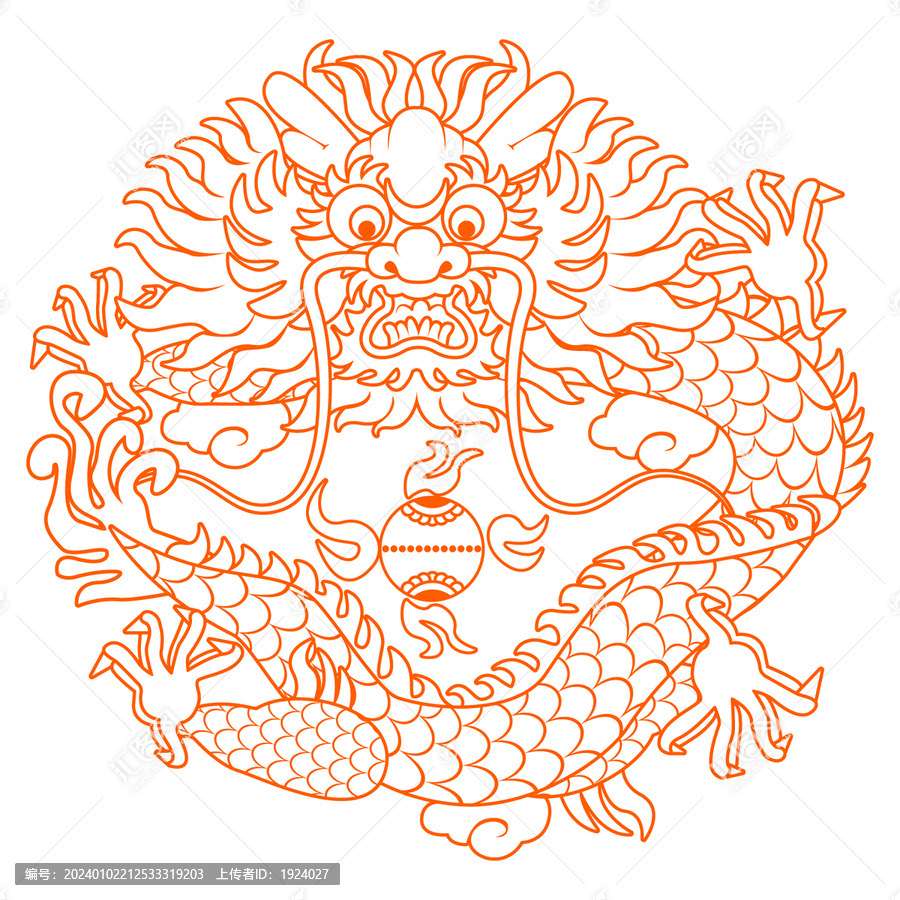 中国龙图案花纹吉祥图案