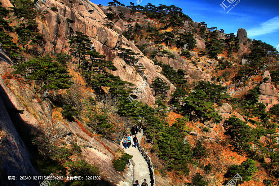 黄山山峦美景悬崖峭壁