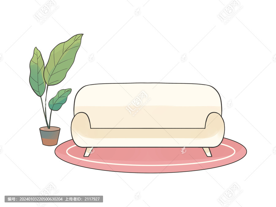 沙发和绿植