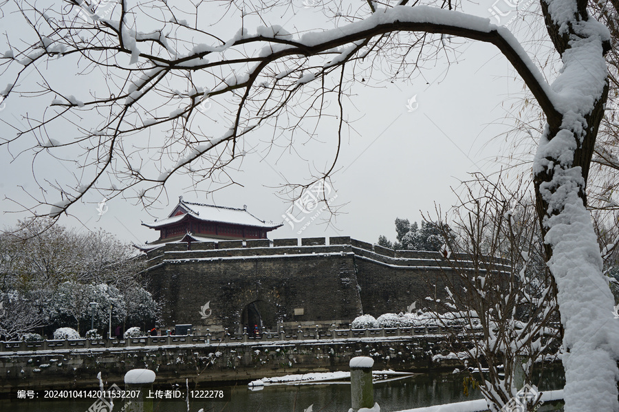 荆州古城雪景