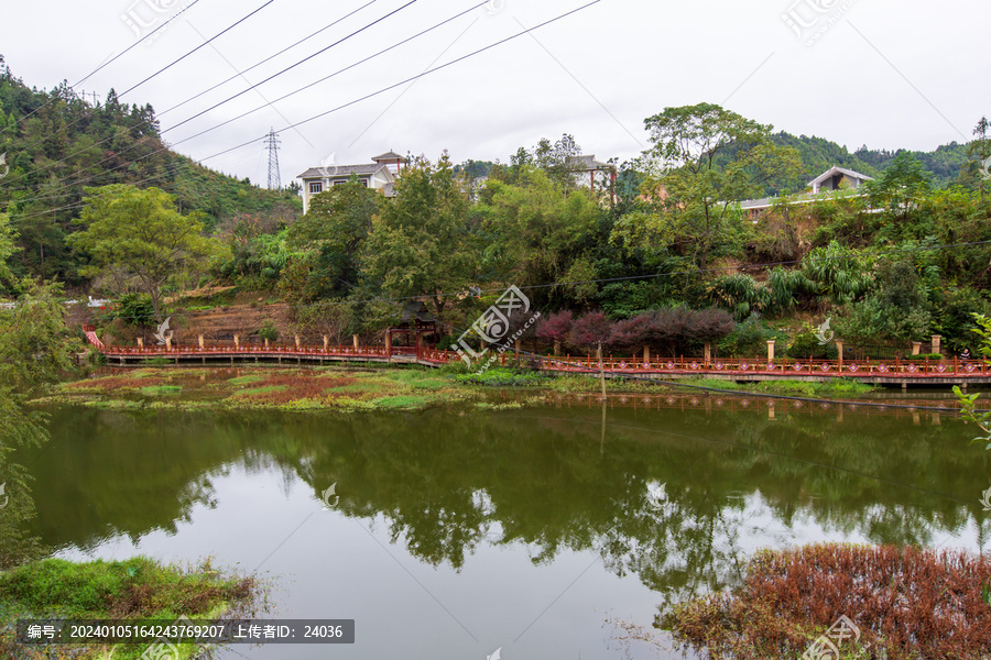 金秀田村水库风光