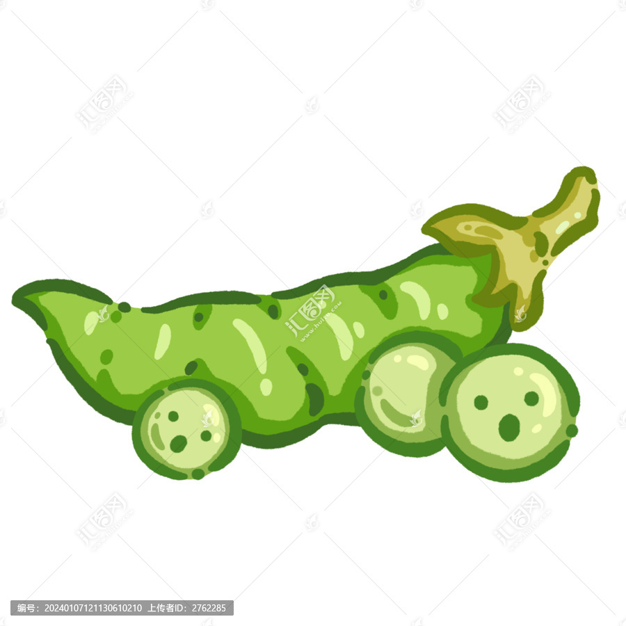 Q版蔬菜豌豆