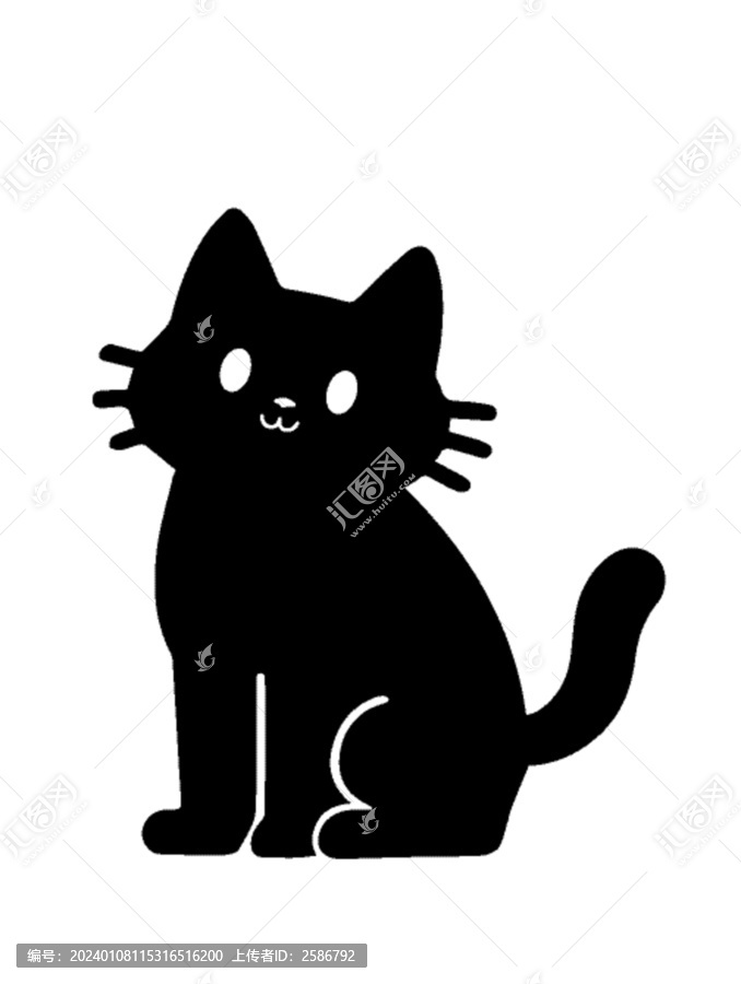 黑猫简笔画