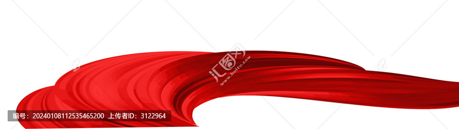 红色飘带丝带免扣素材