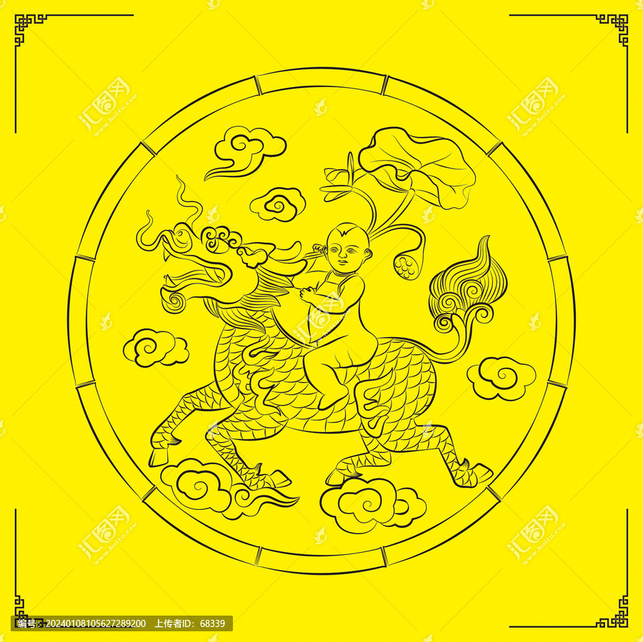 麒麟送子吉祥纹样