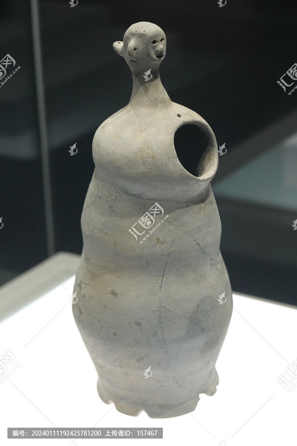 新石器时代崧泽文化人首陶瓶