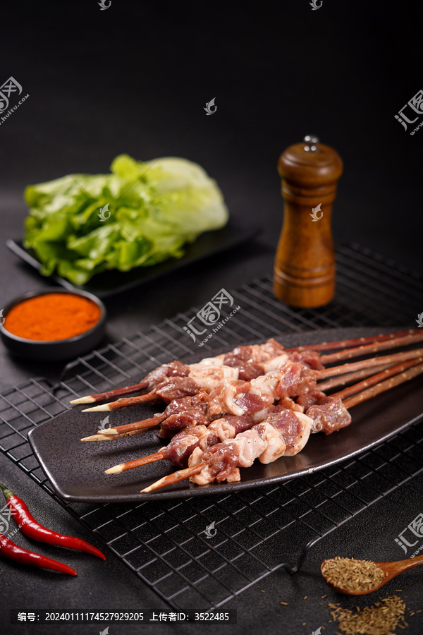 红柳枝羊肉串