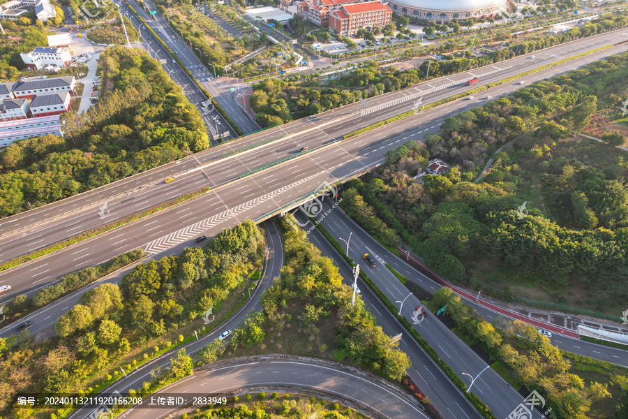 航拍高速公路景观