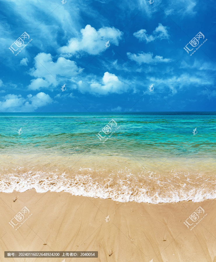 海边风景沙滩日光碧海蓝天
