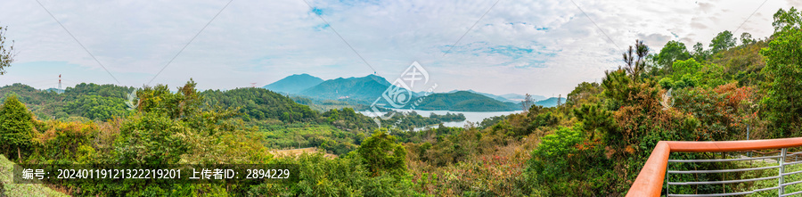 深圳风光绿道观景台风景全景图