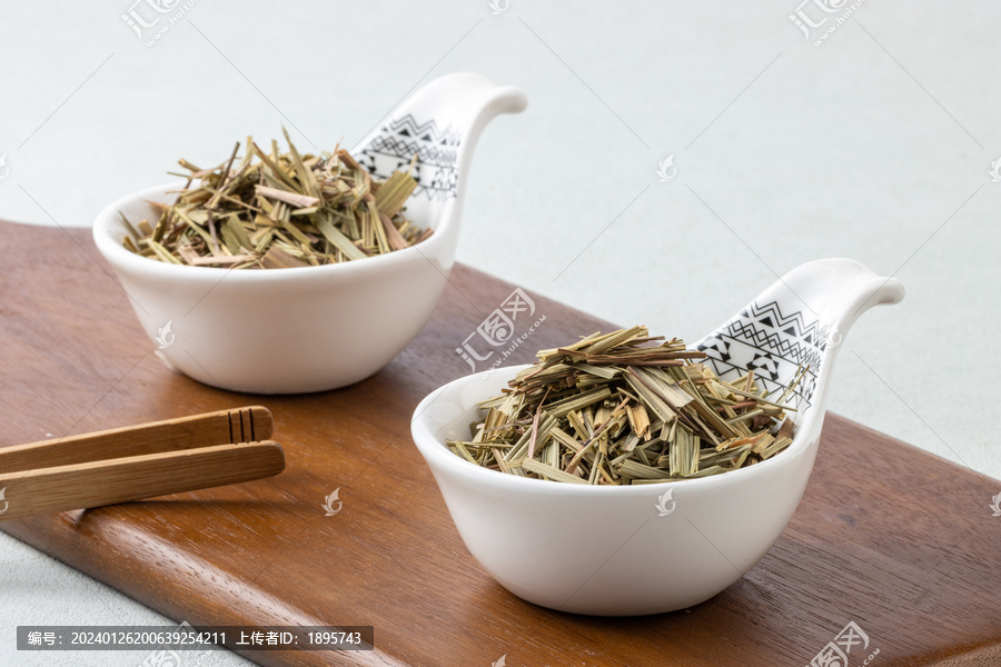 干的香茅草柠檬草特写