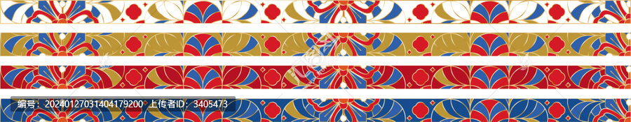 传统几何珐琅彩装饰纹样矢量图案