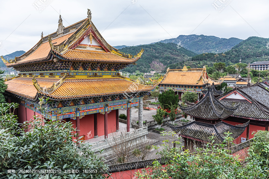 开州举子园文峰塔寺庙建筑风光
