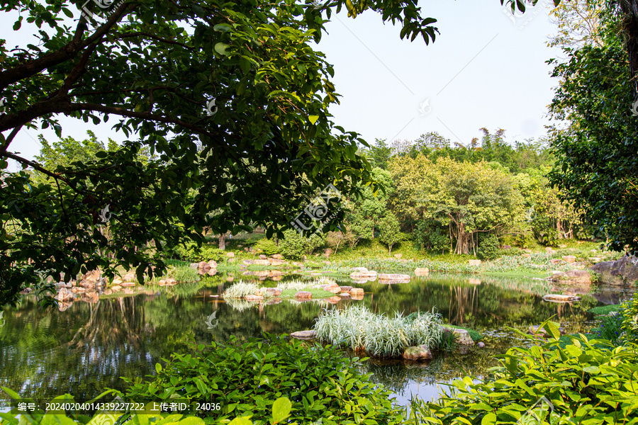 青秀山公园湖泊风光