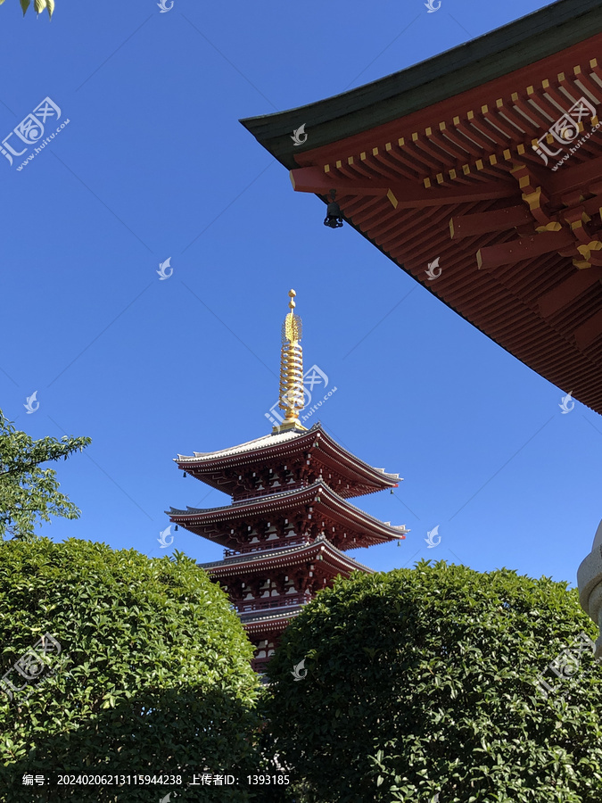 日本东京浅草寺五重塔