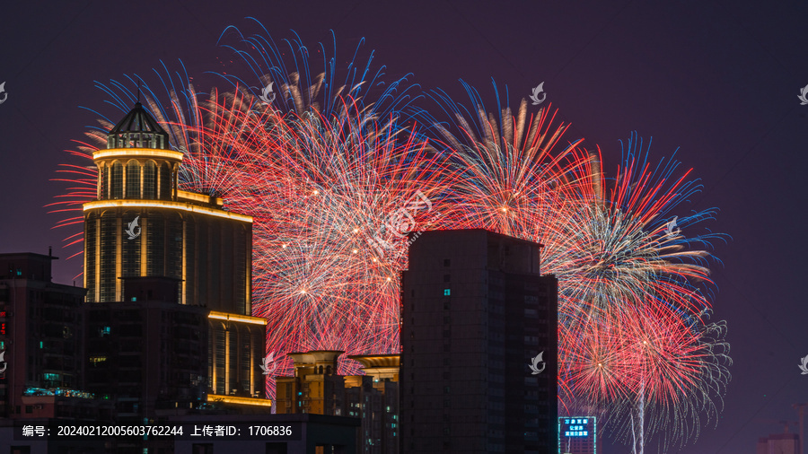 广州白鹅潭春节烟花