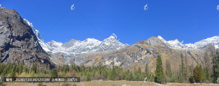 四姑娘山双桥沟红衫林景点全景