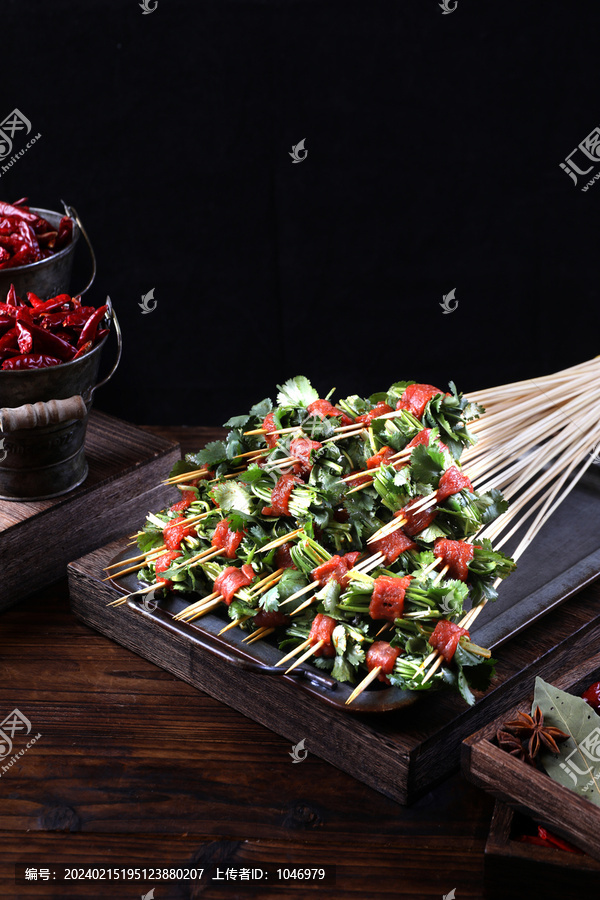 牛肉香菜卷串串