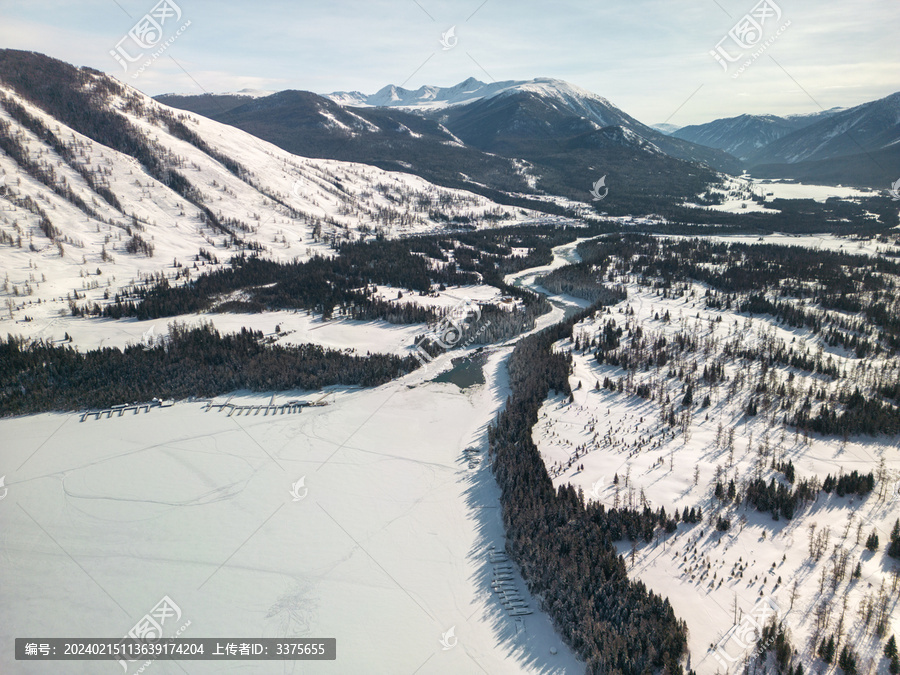 冬季新疆喀纳斯景区风景