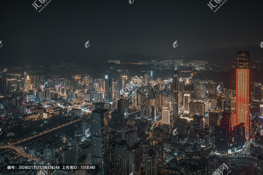 深圳罗湖东门地王京基一百夜景