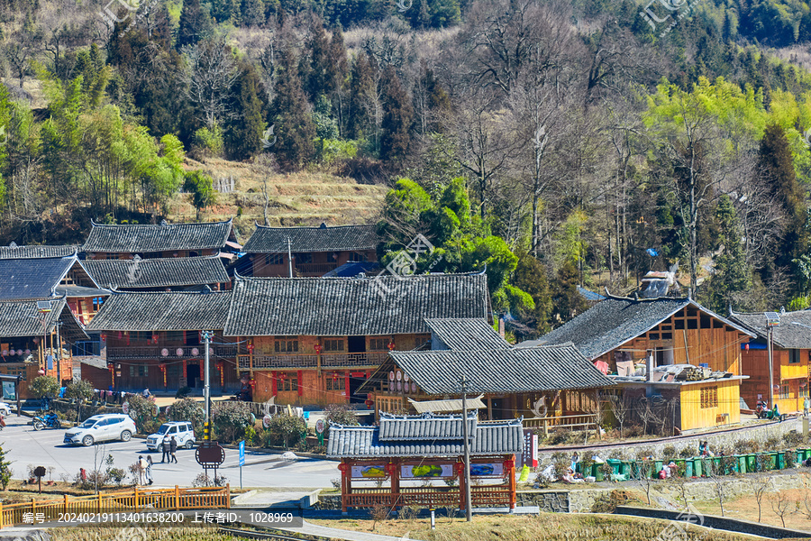 瑶族古寨梯田风景古寨建筑