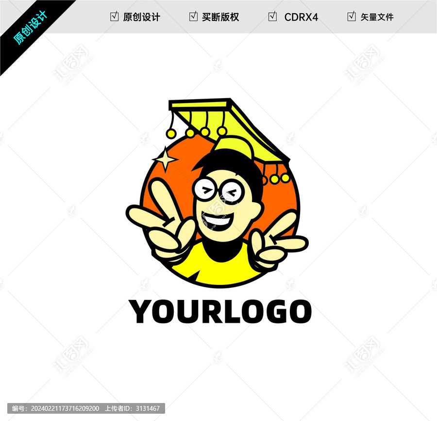 卡通形象logo餐饮娱乐