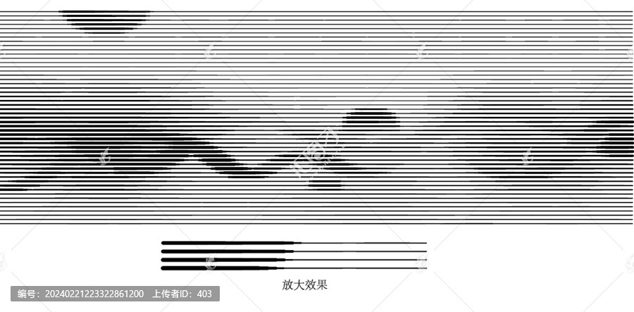 矢量粗细横线纹理镂空肌理纹