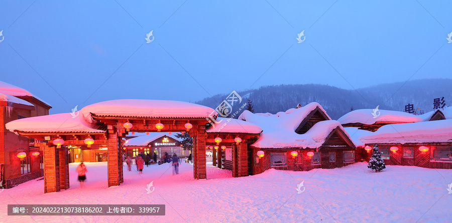 雪乡夜景