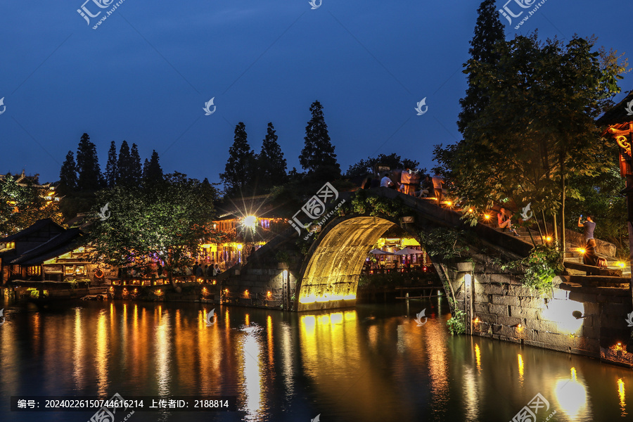 浙江乌镇西栅夜景