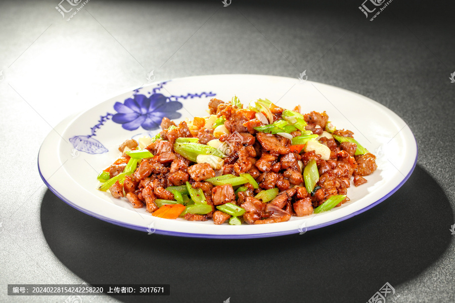 蒜仔黑椒梅肉粒