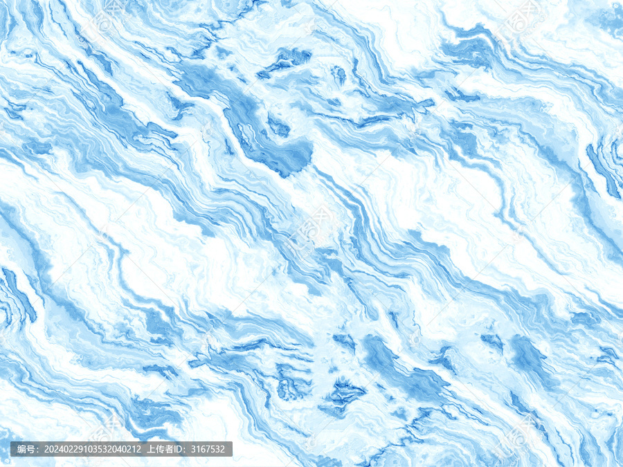 奢石蓝水墨纹艺术纹大理石