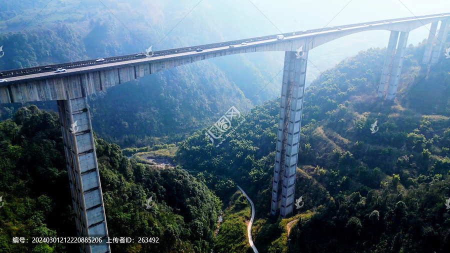 亚洲第一高架桥墩腊八斤特大桥